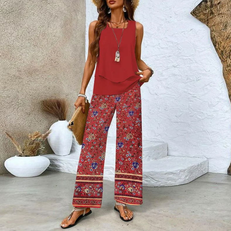 Yamila - Conjunto elegante de dos piezas