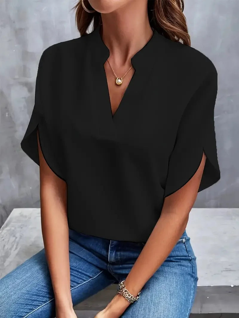 Marta – Blusa Suelta con Escote en V