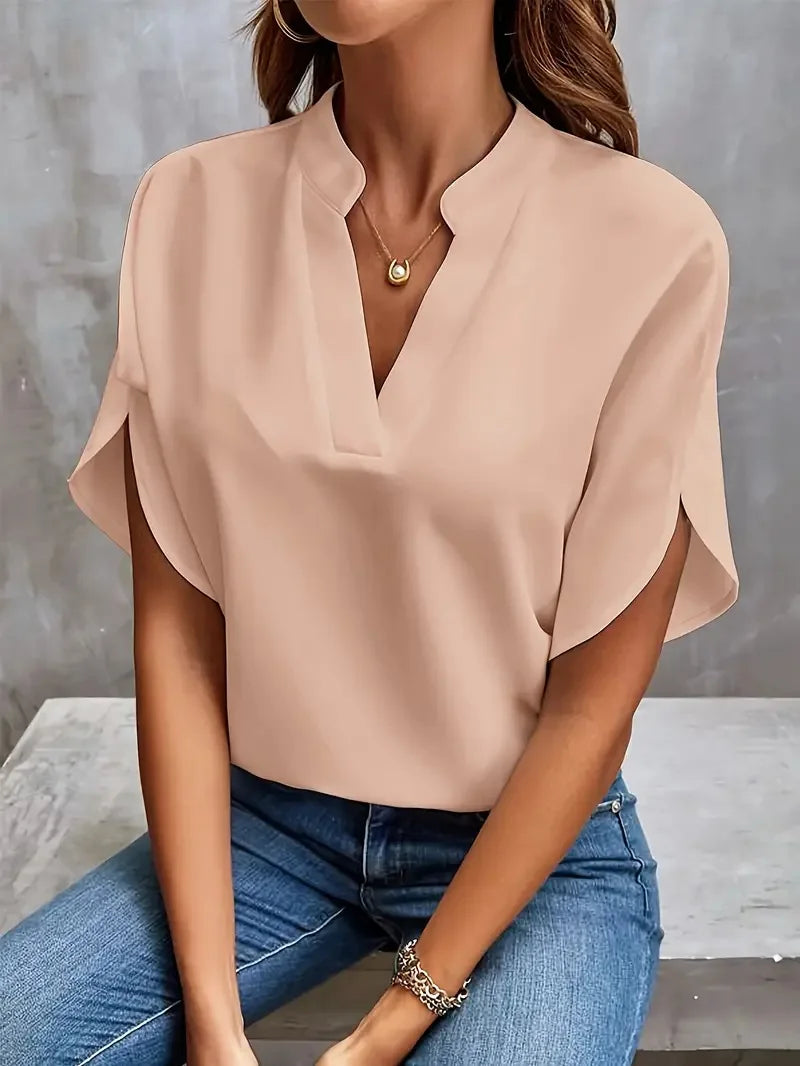 Marta – Blusa Suelta con Escote en V