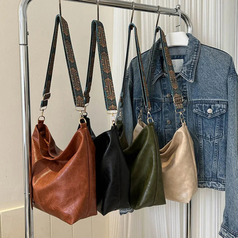 Chelsey - Bolsa Cruzada de Cuero  Vintage