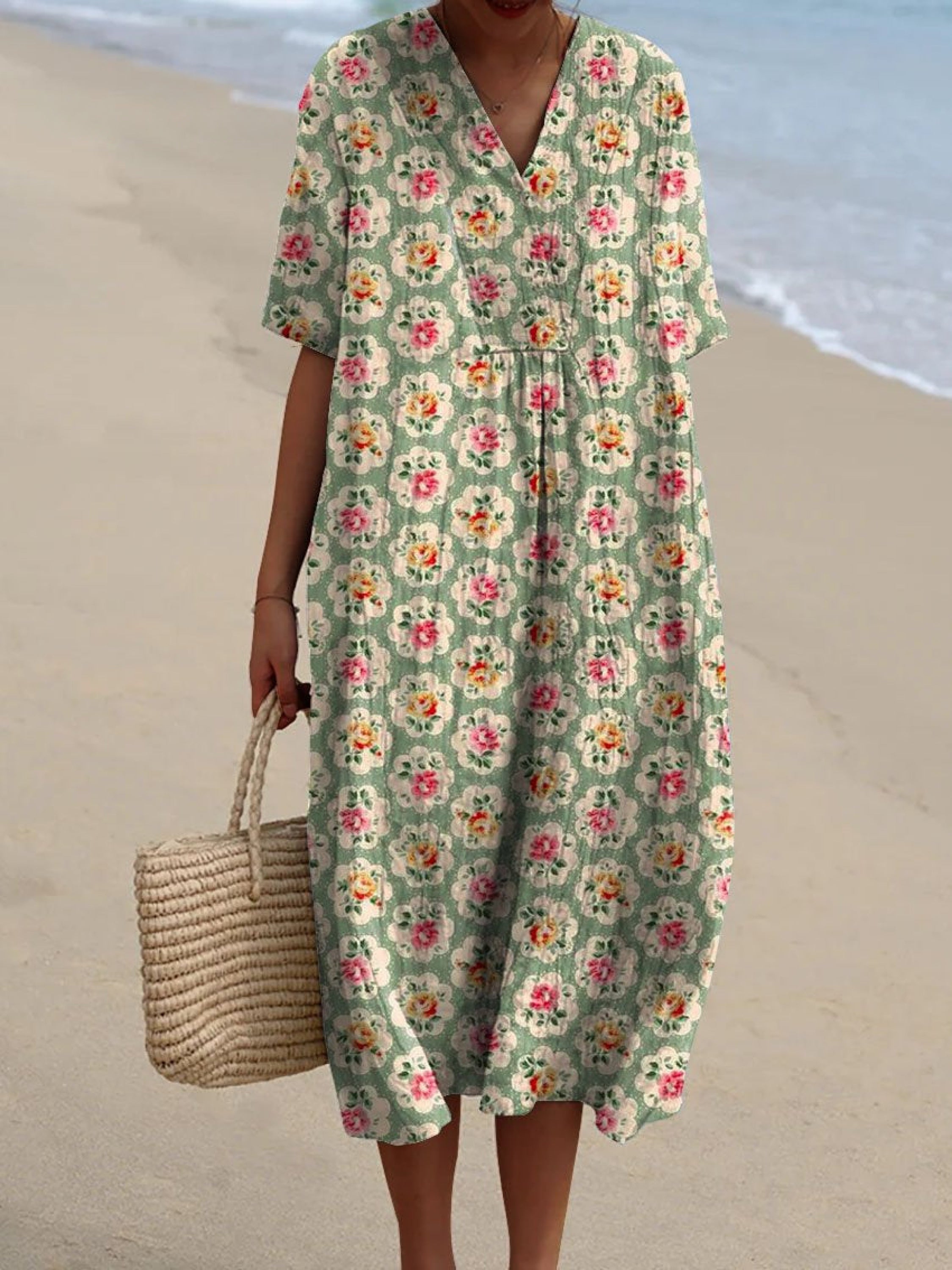 Femke - Vestido Floral Vintage